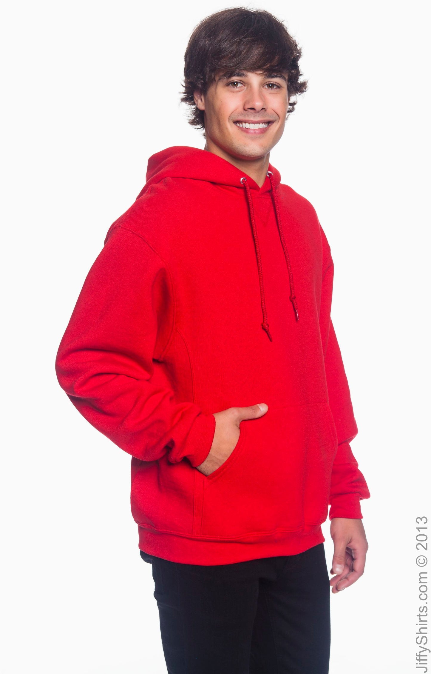 Dri Power® Hooded Pullover Sweatshirt - True Red