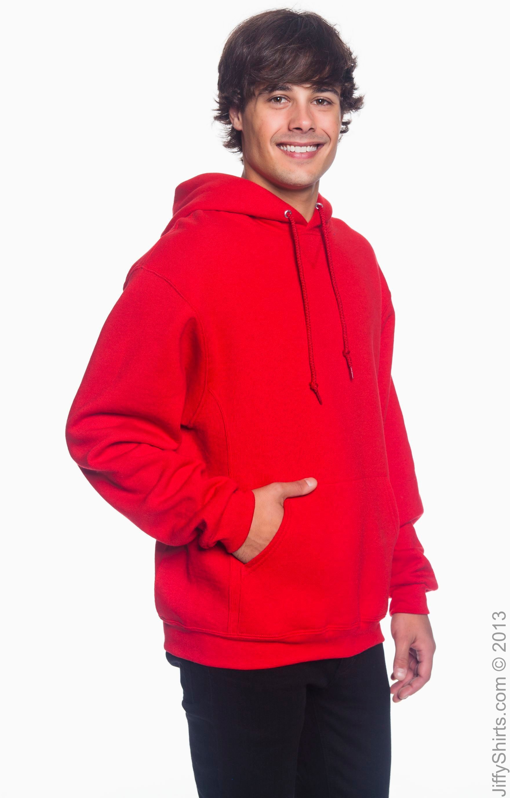 Dri Power® Hooded Pullover Sweatshirt - True Red
