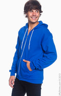 Unisex Full-Zip Hooded Fleece - Royal Blue