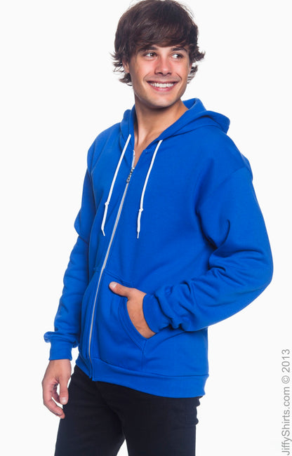 Unisex Full-Zip Hooded Fleece - Royal Blue