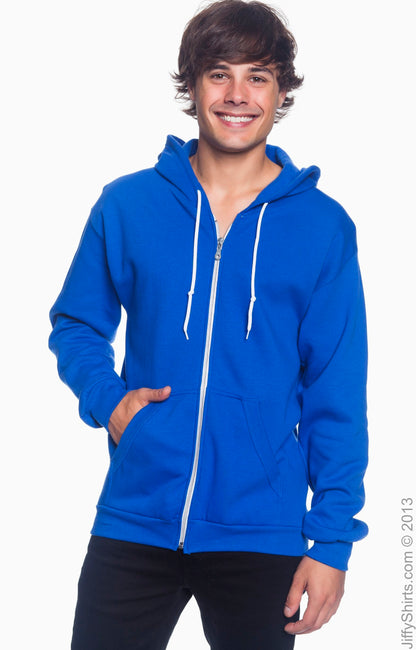 Unisex Full-Zip Hooded Fleece - Royal Blue