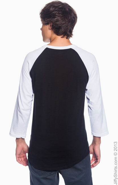 Unisex Raglan T-Shirt - Black / White
