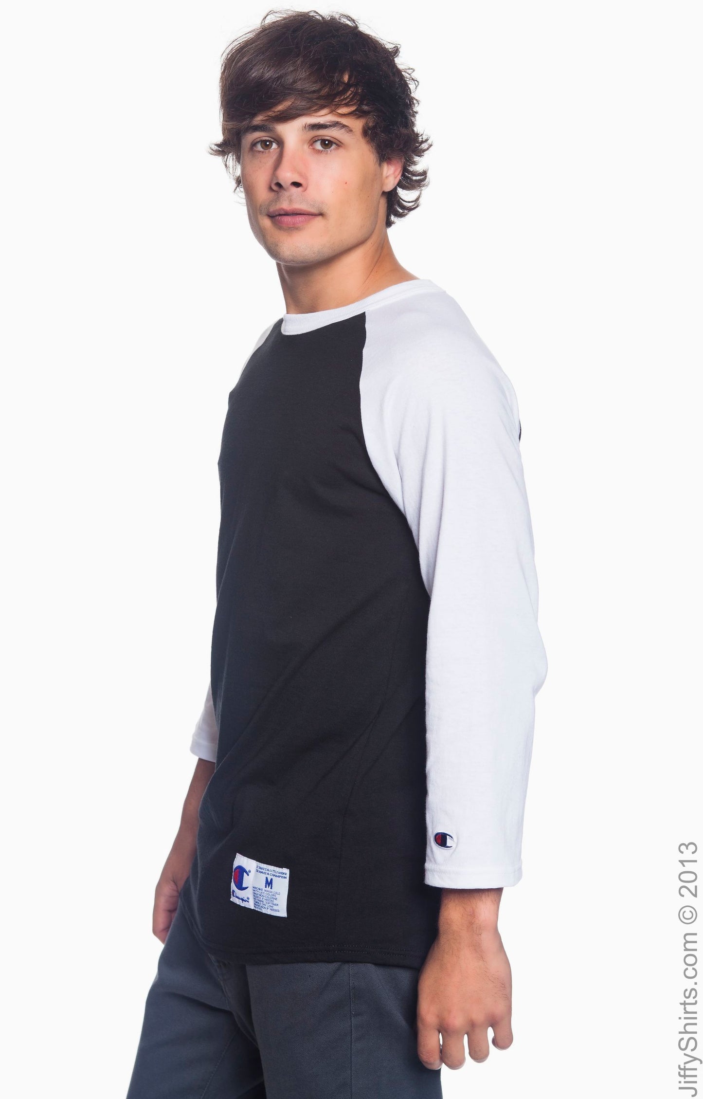 Unisex Raglan T-Shirt - Black / White