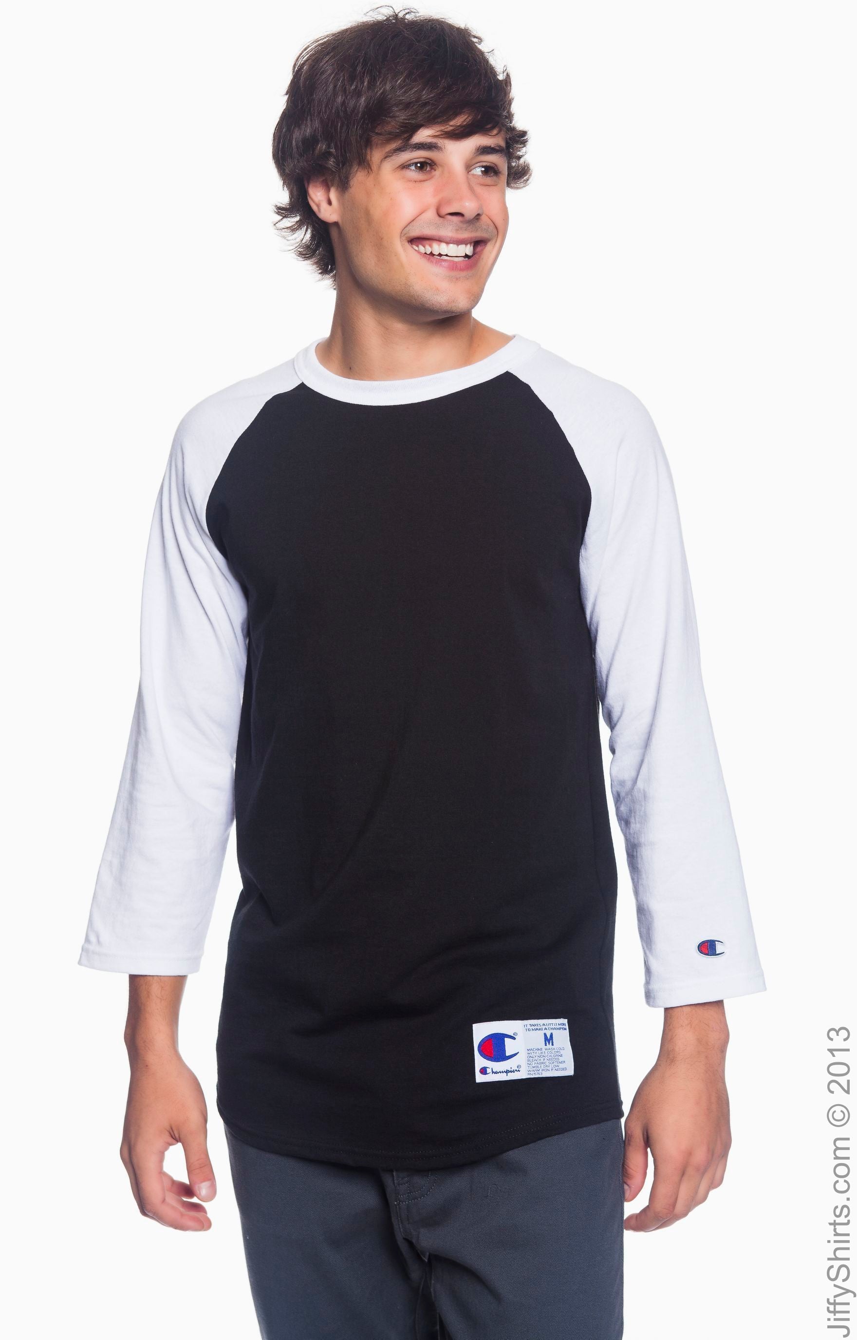 Unisex Raglan T-Shirt - Black / White