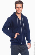 Unisex Full-Zip Hooded Fleece - Navy