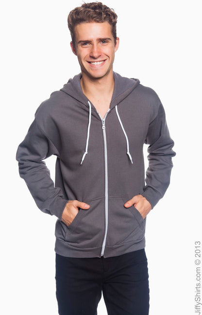 Unisex Full-Zip Hooded Fleece - Charcoal