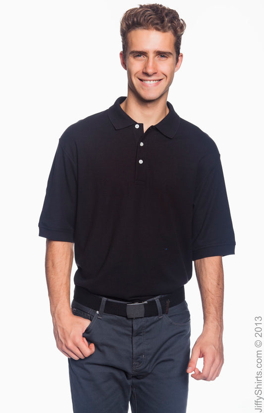 Men's Pima Piqué Short-Sleeve Polo - Black