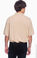 Men's Pima Piqué Short-Sleeve Polo - Stone