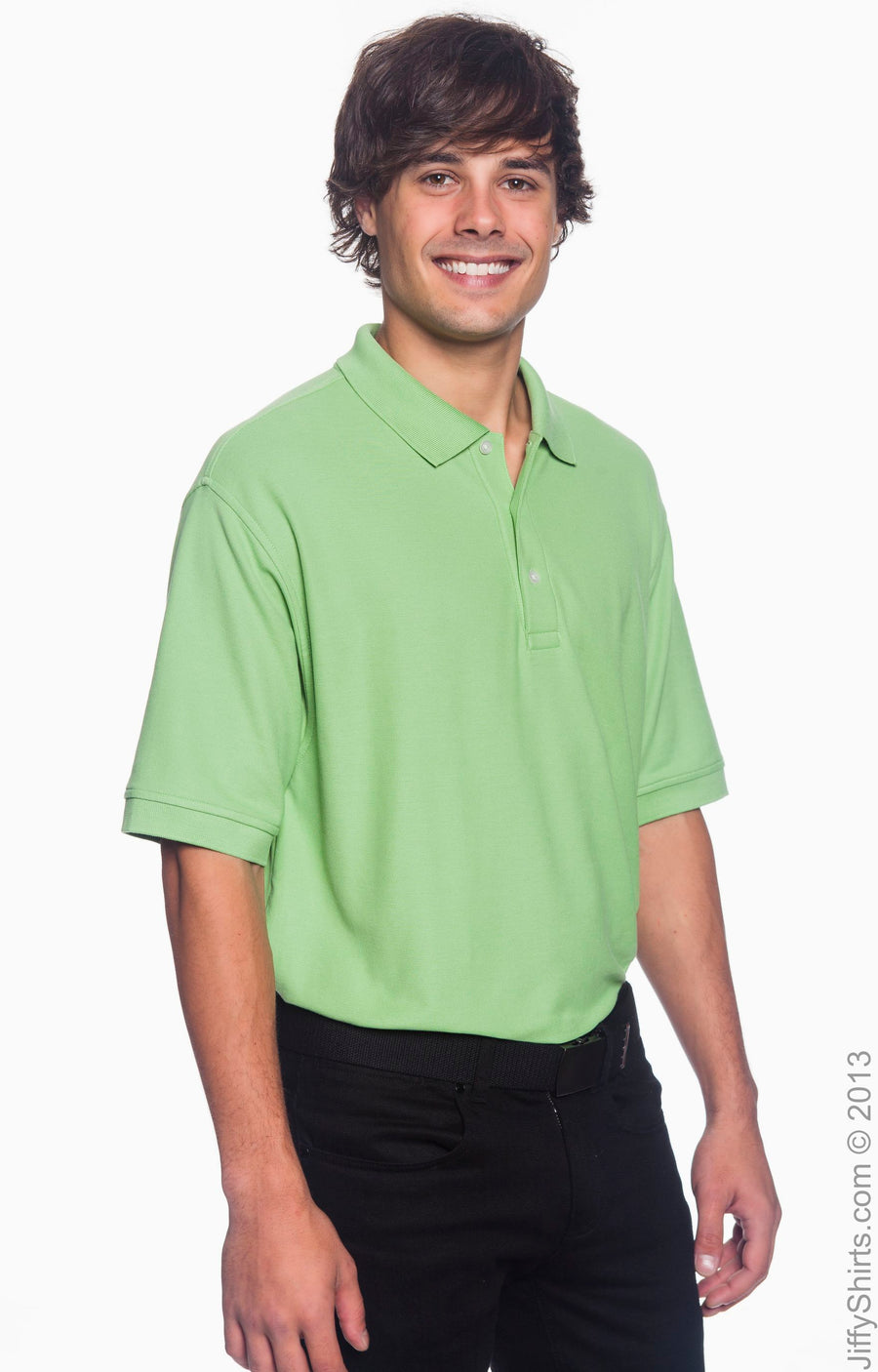 Men's Pima Piqué Short-Sleeve Polo - Lime