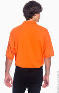 Men's Pima Piqué Short-Sleeve Polo - Deep Orange