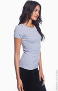 Women's 1x1 Baby Rib Scoop T-Shirt - Heather Gray