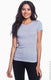 Anvil 1441 - Women's 1x1 Baby Rib Scoop T-Shirt - Heather Gray