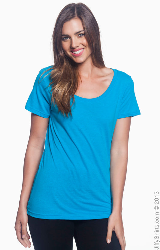 Women's Featherweight Scoop T-Shirt - Caribbean Blue