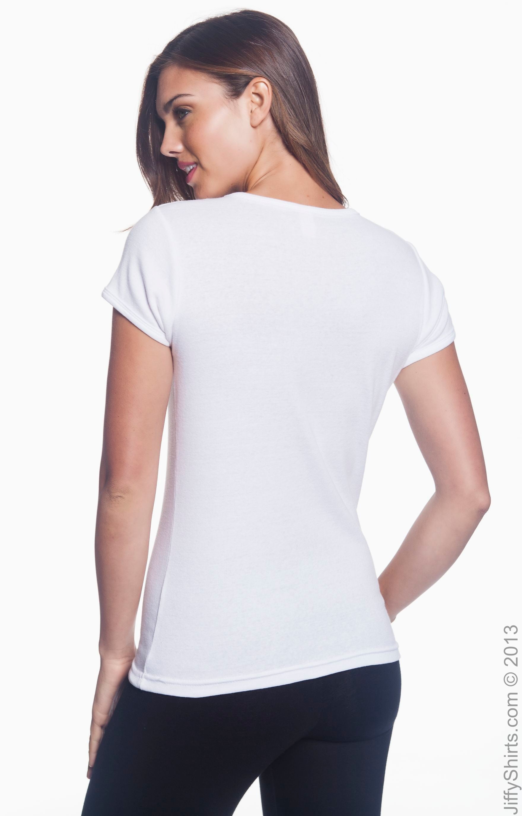 Women's 1x1 Baby Rib Scoop T-Shirt - White