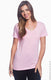 Anvil 392A - Women's Featherweight V-Neck T-Shirt - Charity Pink