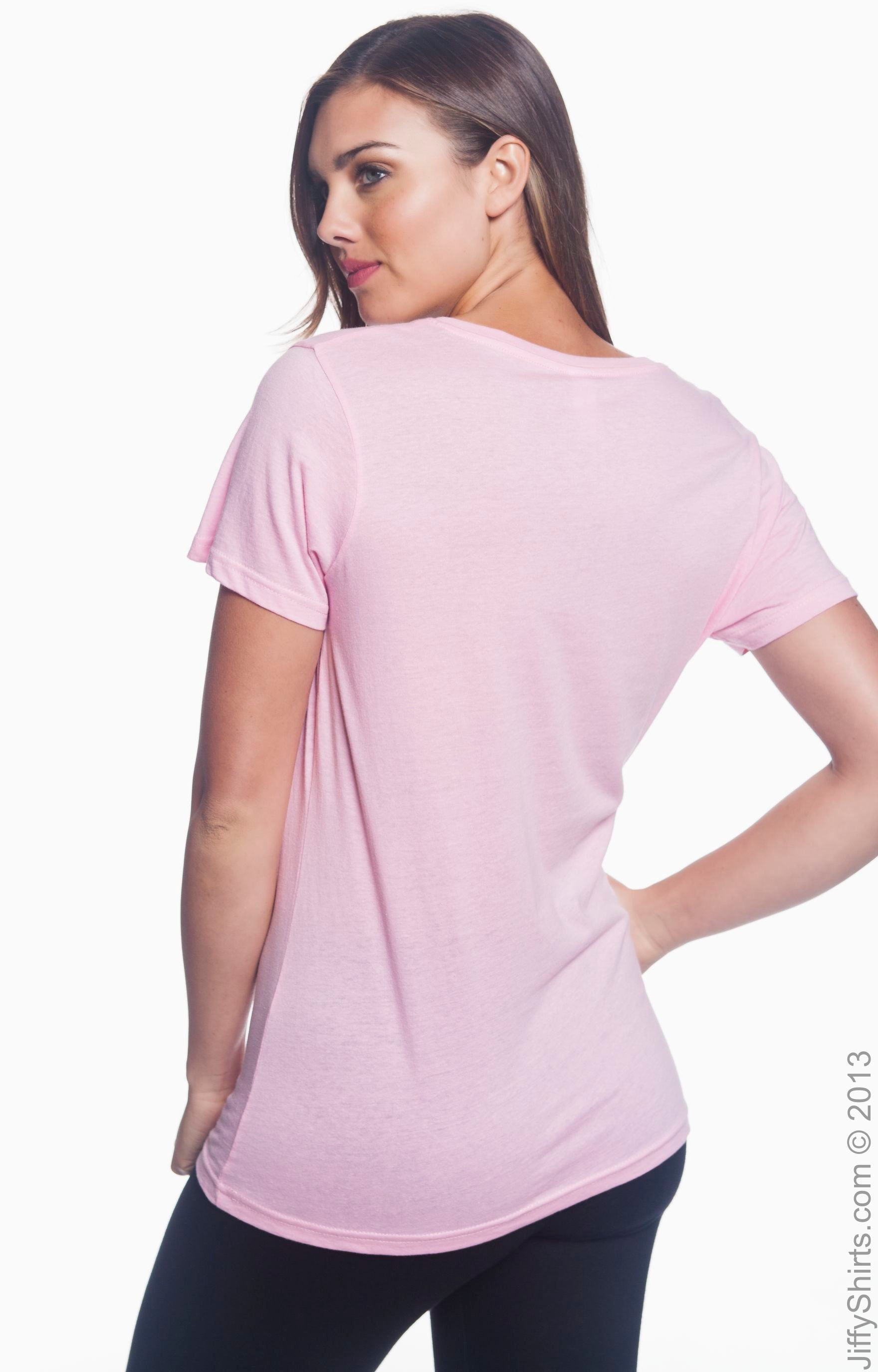 Women's Featherweight V-Neck T-Shirt - Charity Pink