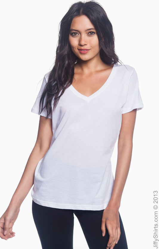 Women's Featherweight V-Neck T-Shirt - White