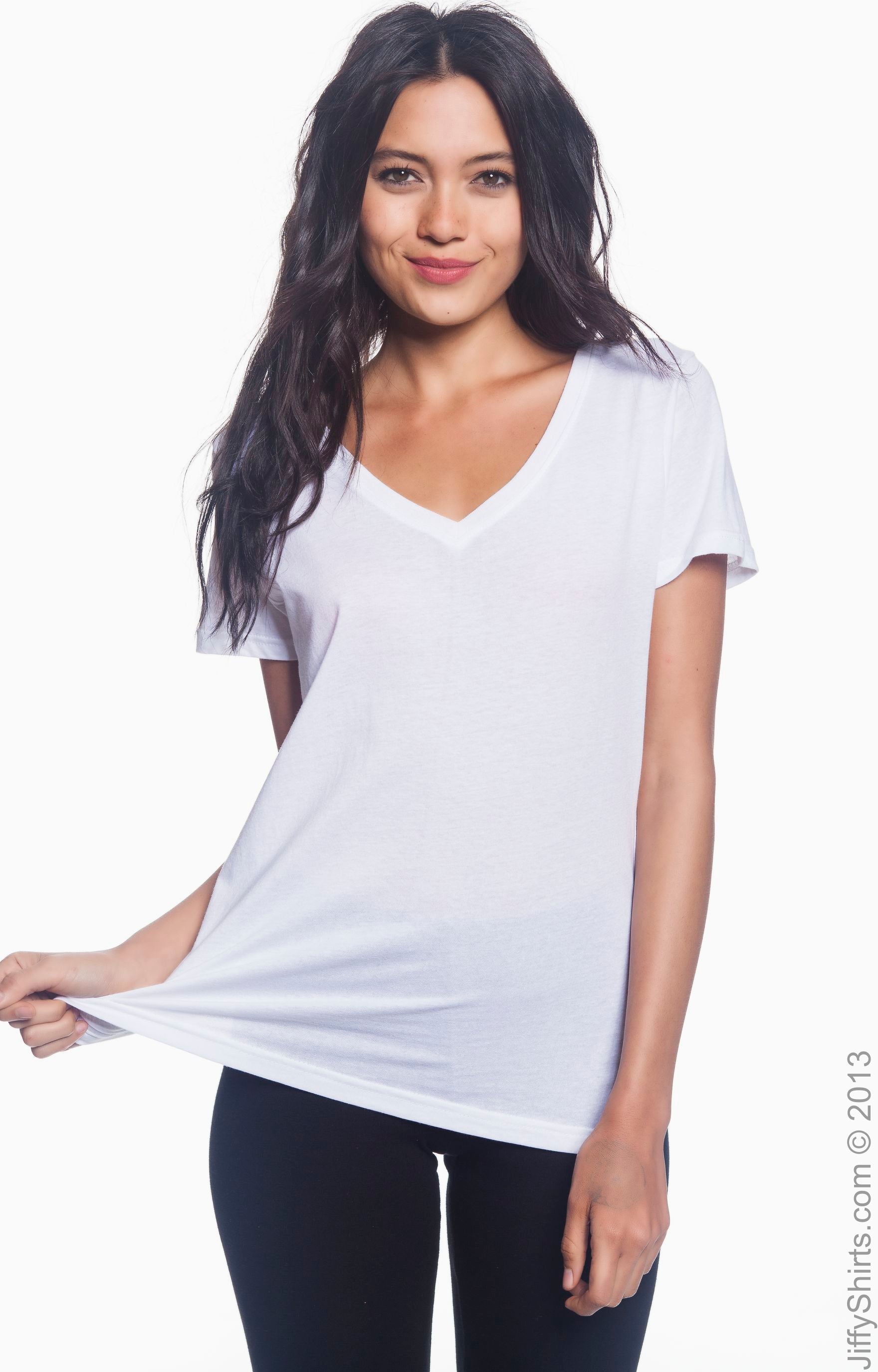 Women's Featherweight V-Neck T-Shirt - White