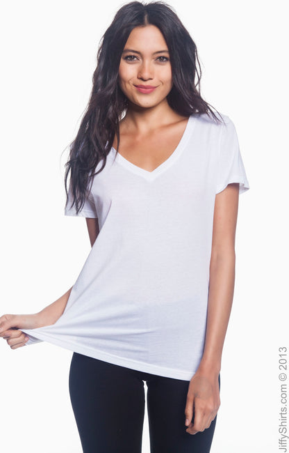 Women's Featherweight V-Neck T-Shirt - White