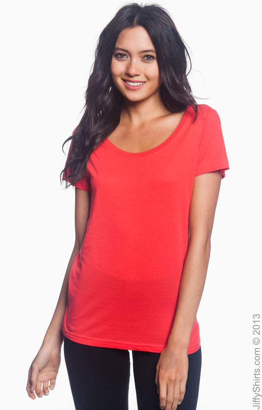 Women's Featherweight Scoop T-Shirt - Coral