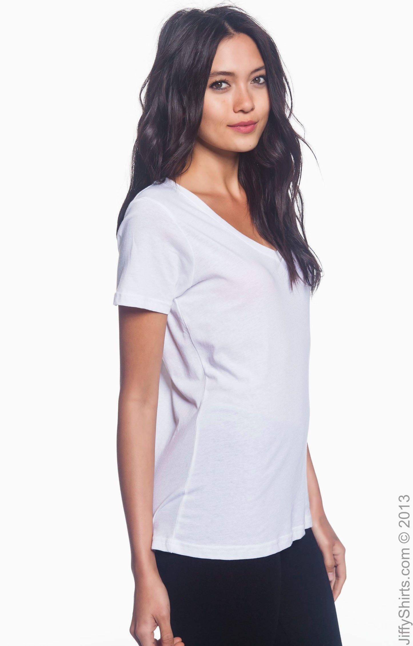 Women's Featherweight V-Neck T-Shirt - White