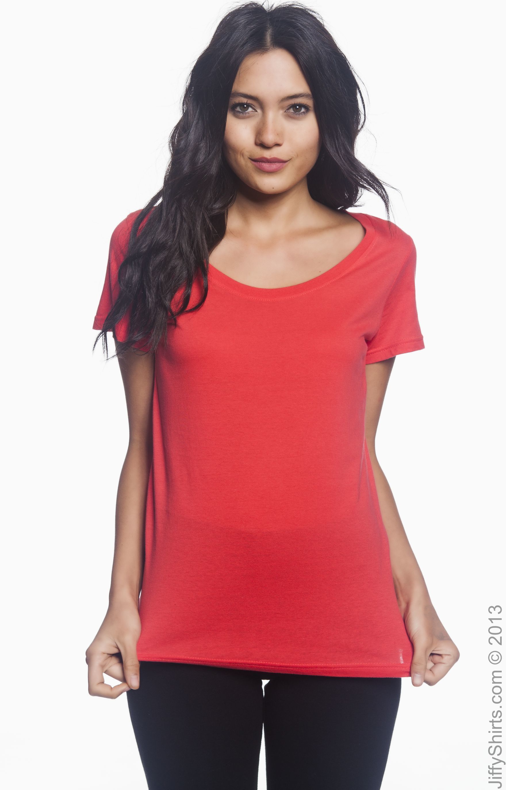 Women's Featherweight Scoop T-Shirt - Coral