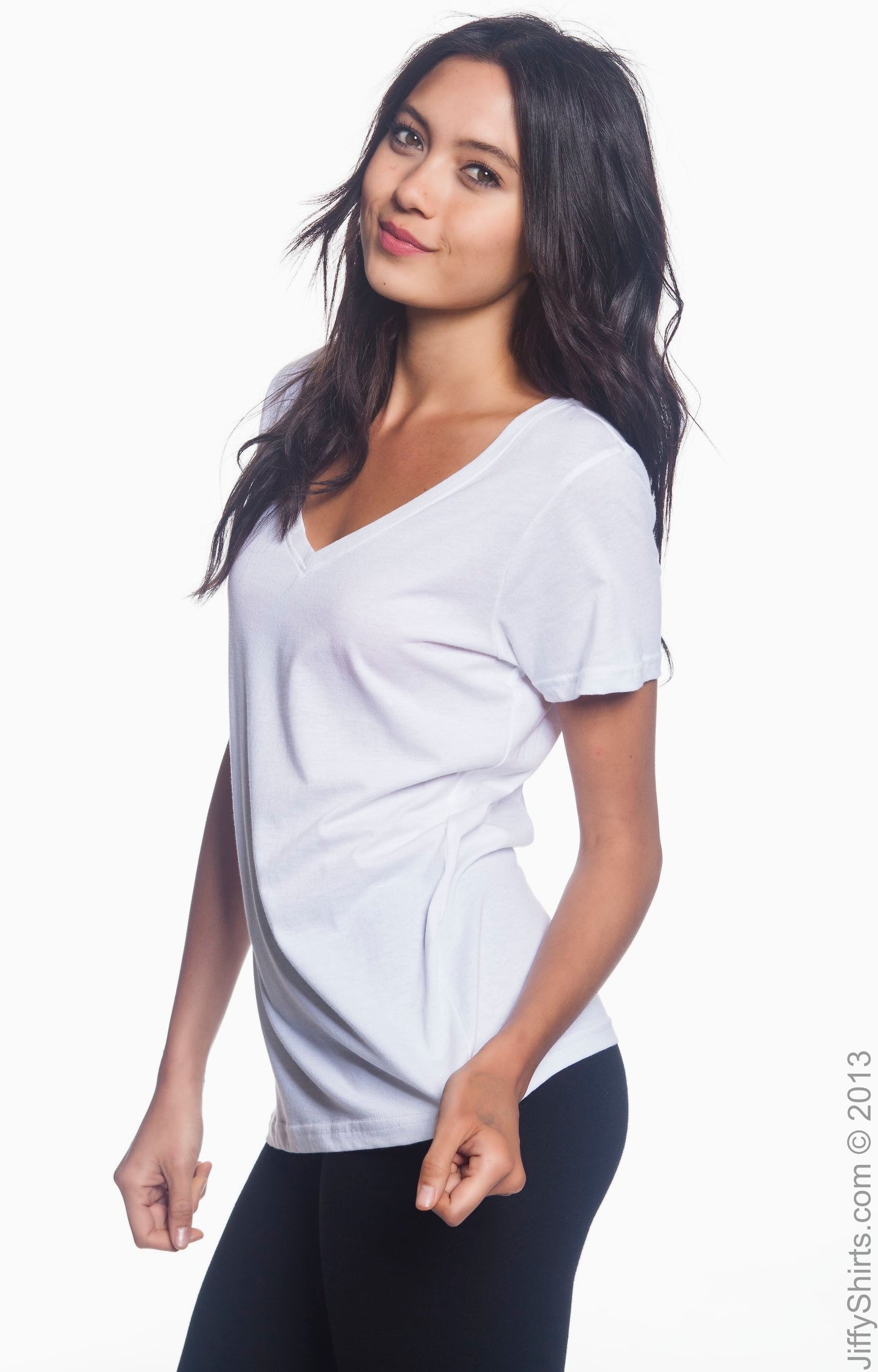 Women's Featherweight V-Neck T-Shirt - White