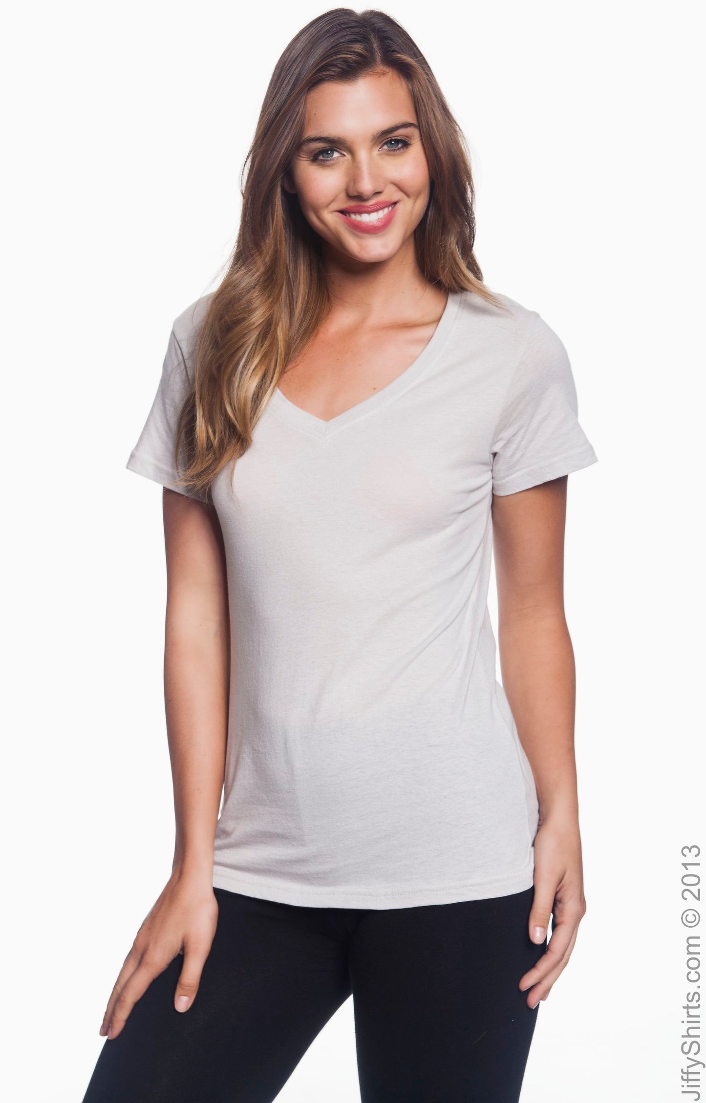 Women's Featherweight V-Neck T-Shirt - Silver