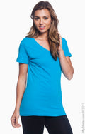 Women's Featherweight V-Neck T-Shirt - Caribbean Blue