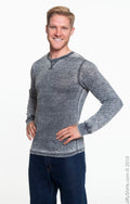 Men's Vintage Zen Thermal Long-Sleeve T-Shirt - Dark Smoke