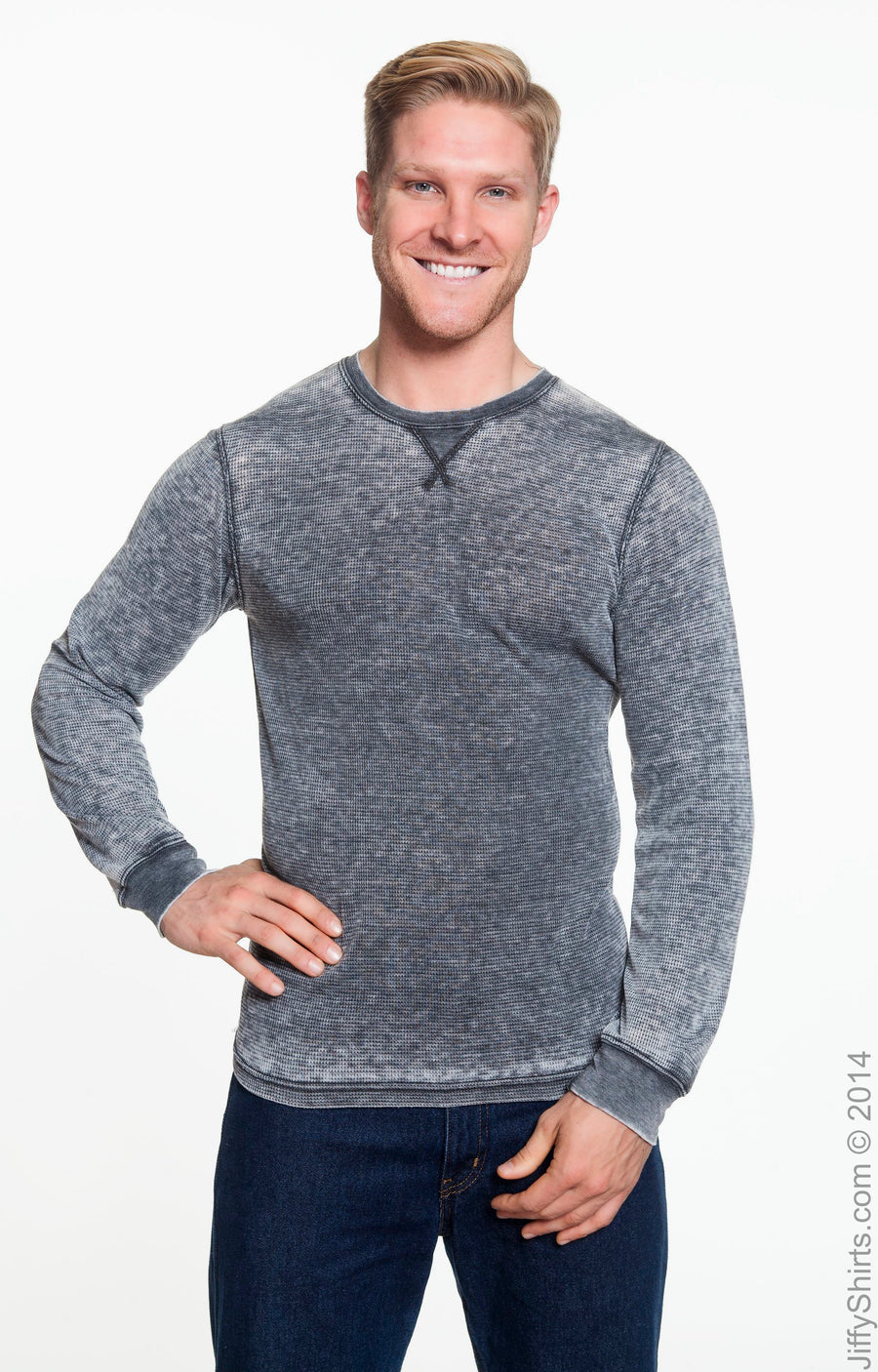 Men's Vintage Zen Thermal Long-Sleeve T-Shirt - Dark Smoke