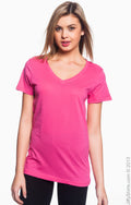 Women's Featherweight V-Neck T-Shirt - Hot Pink