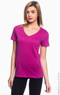 Women's Featherweight V-Neck T-Shirt - Raspberry