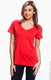 Anvil 392A - Women's Featherweight V-Neck T-Shirt - Coral