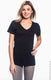 Anvil 392A - Women's Featherweight V-Neck T-Shirt - Black