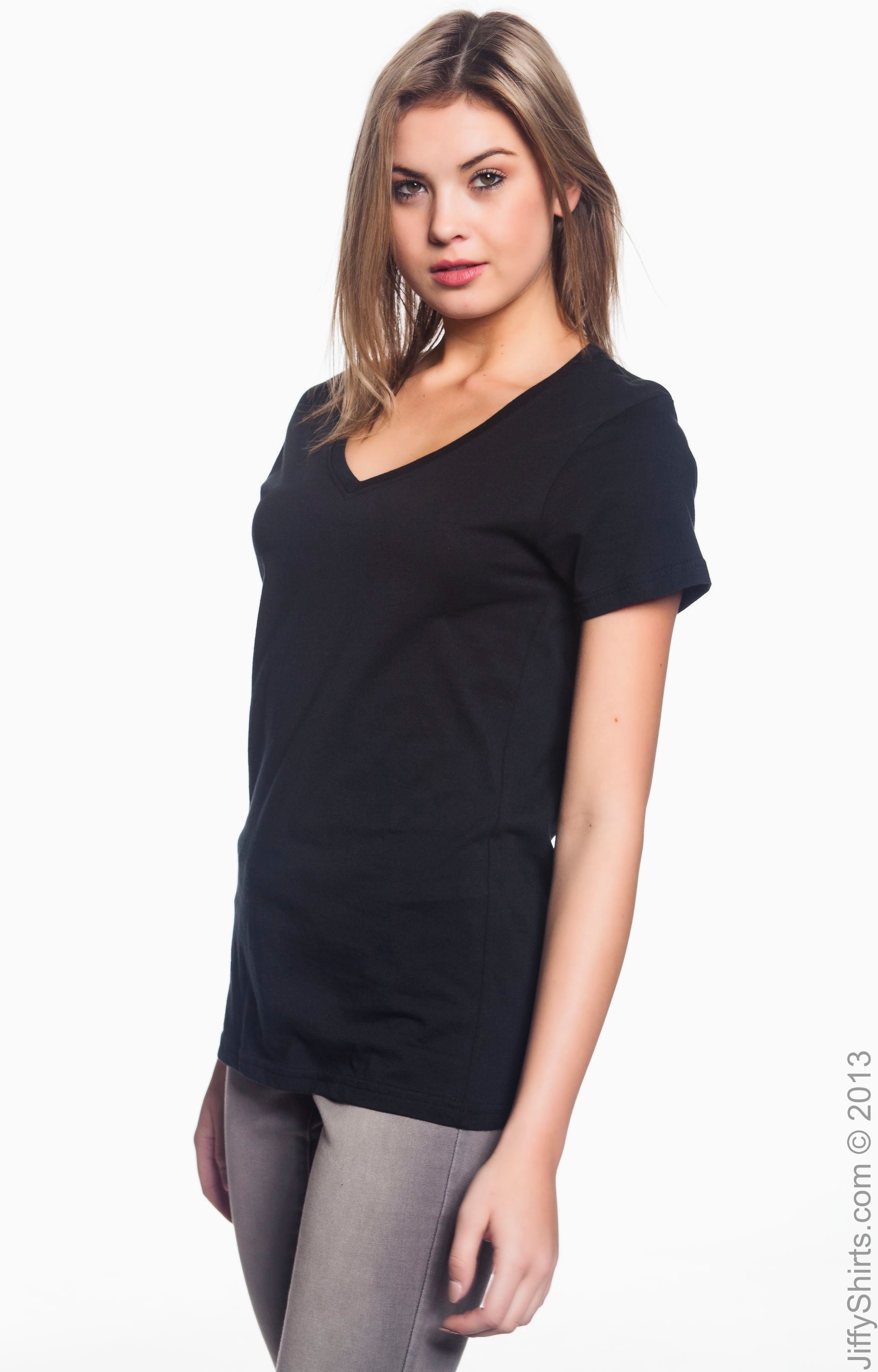 Women's Featherweight V-Neck T-Shirt - Black