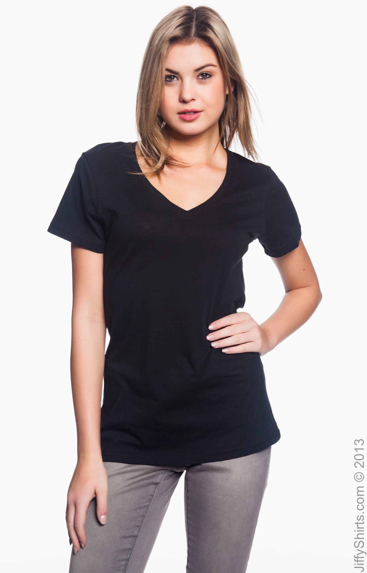 Women's Featherweight V-Neck T-Shirt - Black