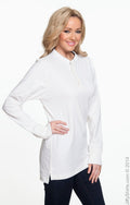 Vintage Brushed Jersey Henley - Antique White