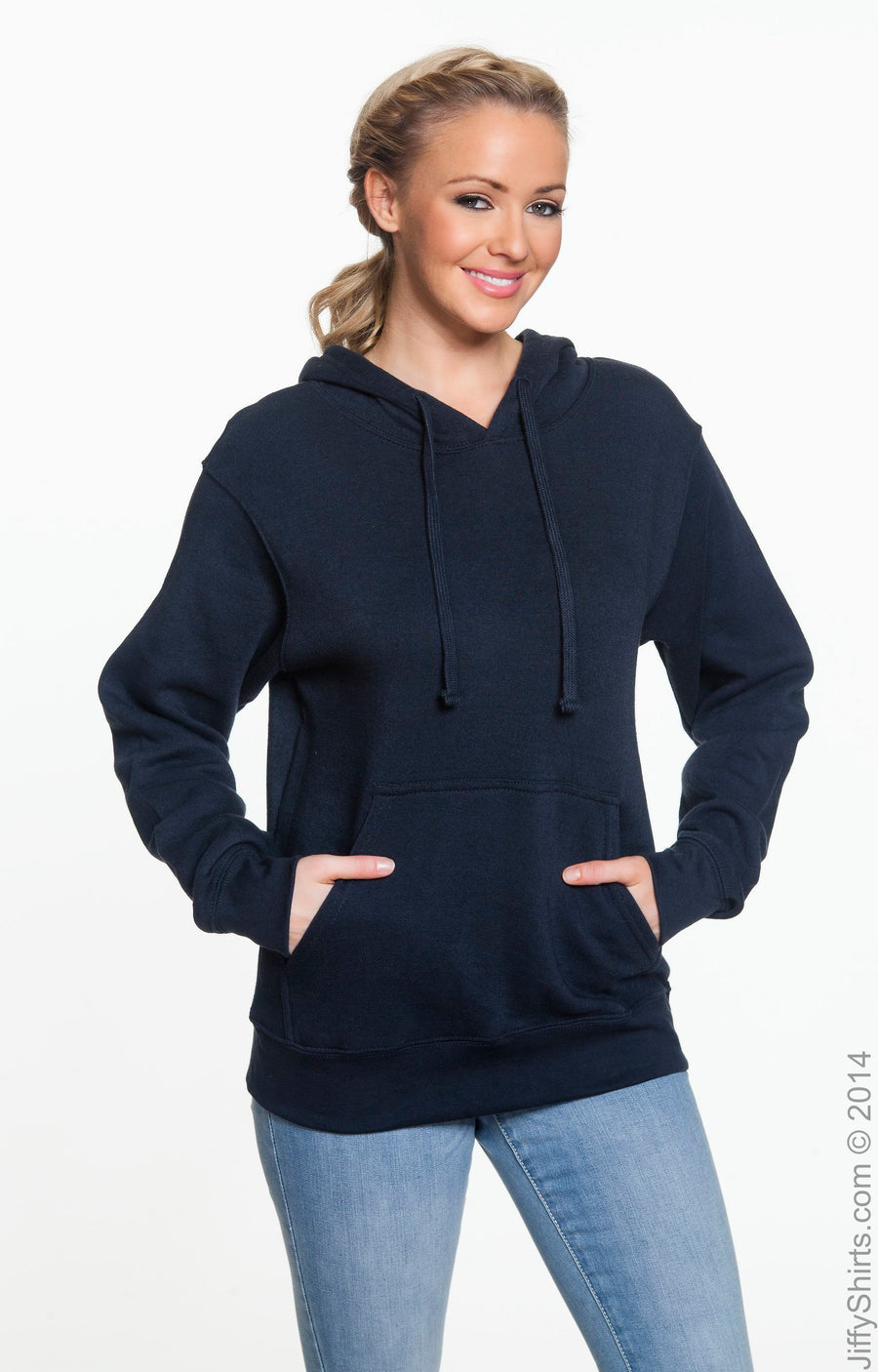 Unisex Cloud Pullover Fleece Hoodie - Navy