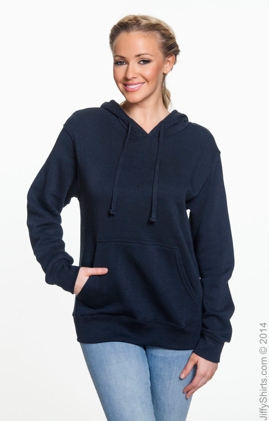 Unisex Cloud Pullover Fleece Hoodie - Navy