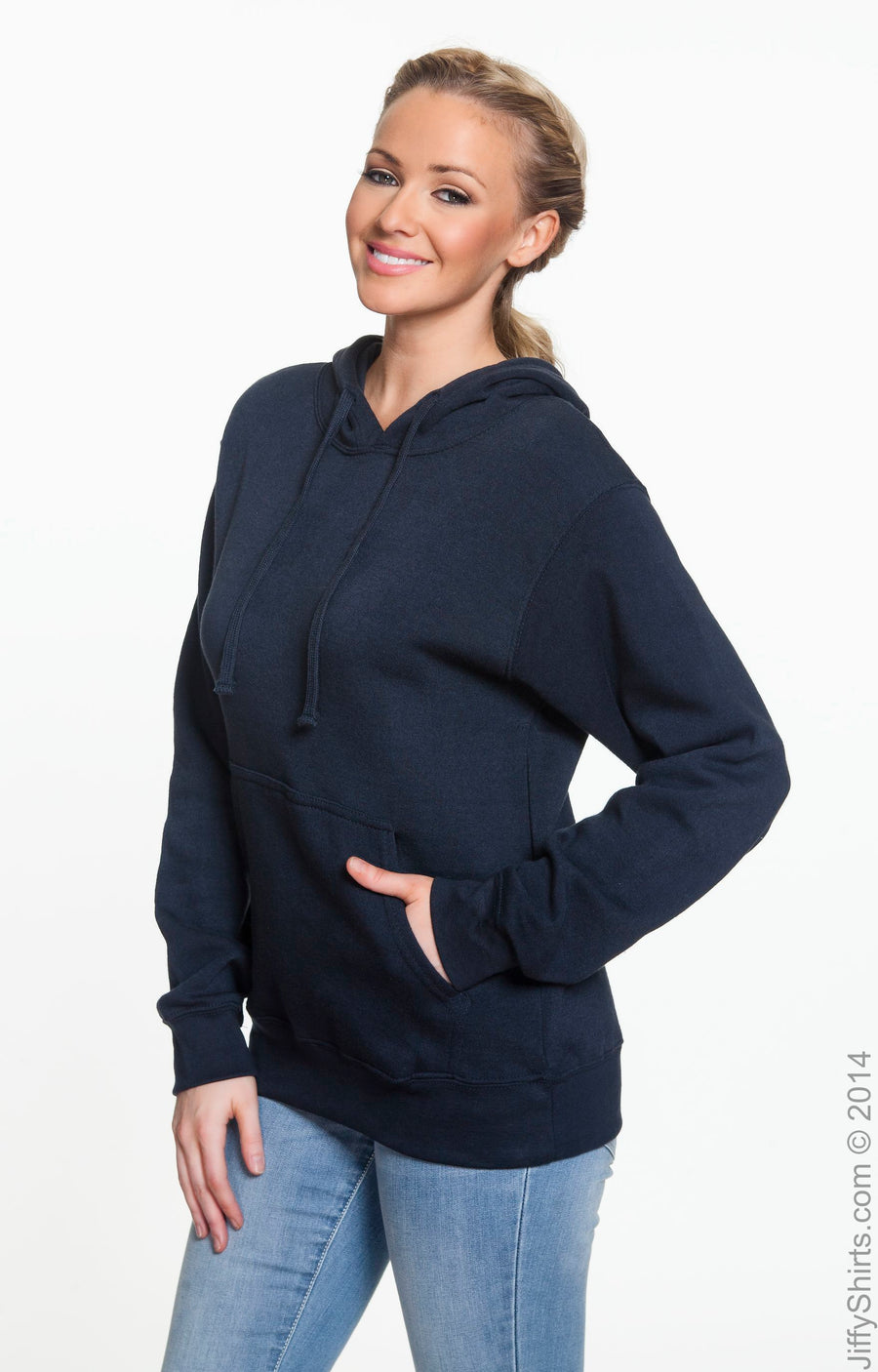 Unisex Cloud Pullover Fleece Hoodie - Navy