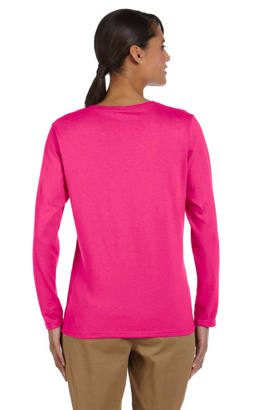 Ladies' Heavy Cotton™ 5.3 oz. Long-Sleeve T-Shirt - Heliconia