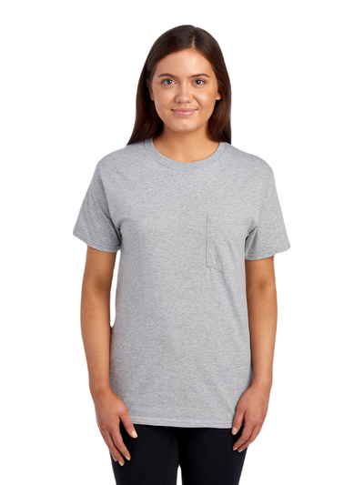 Unisex HD Cotton™ Pocket T-Shirt - Athletic Heather