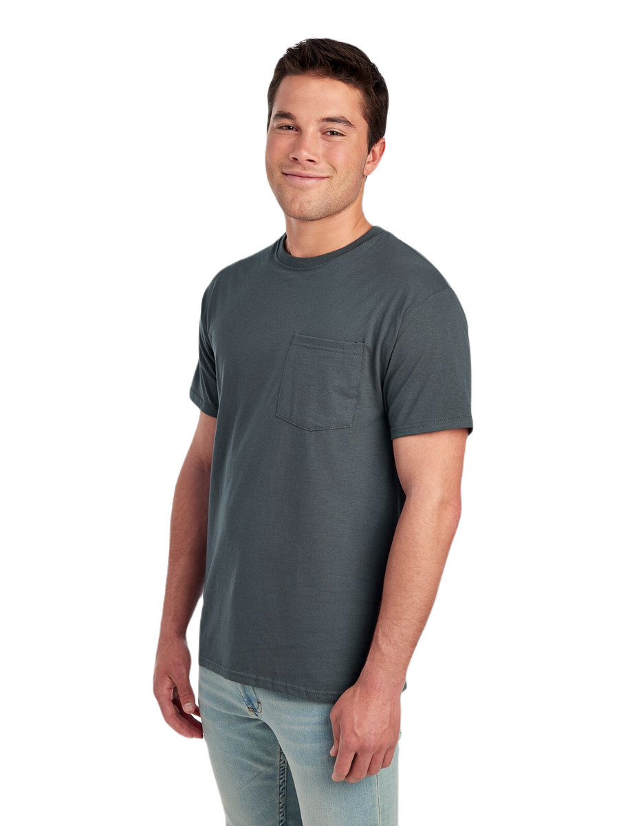 Unisex HD Cotton™ Pocket T-Shirt - Charcoal Gray