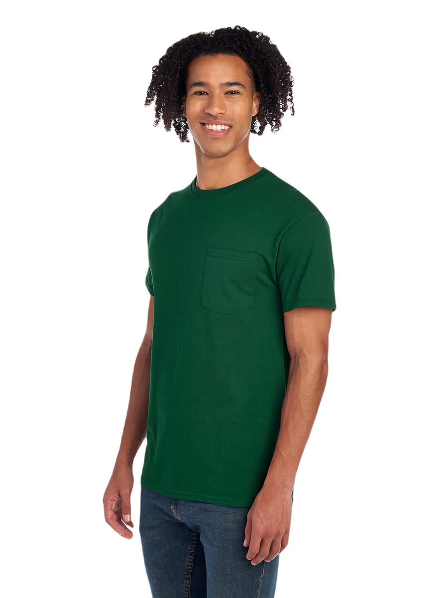 Unisex HD Cotton™ Pocket T-Shirt - Forest Green