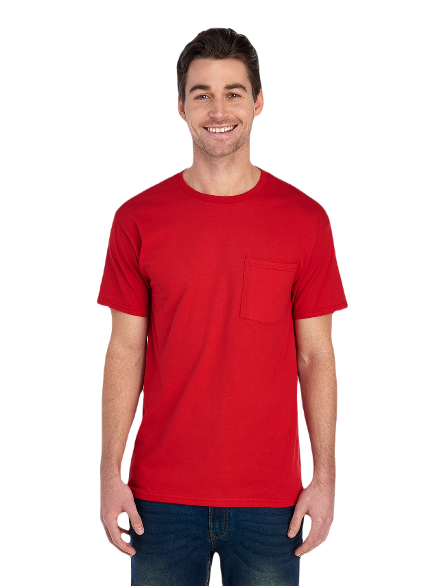 Unisex HD Cotton™ Pocket T-Shirt - True Red