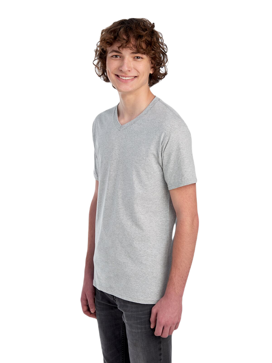 Unisex HD Cotton™ V-Neck T-Shirt - Athletic Heather