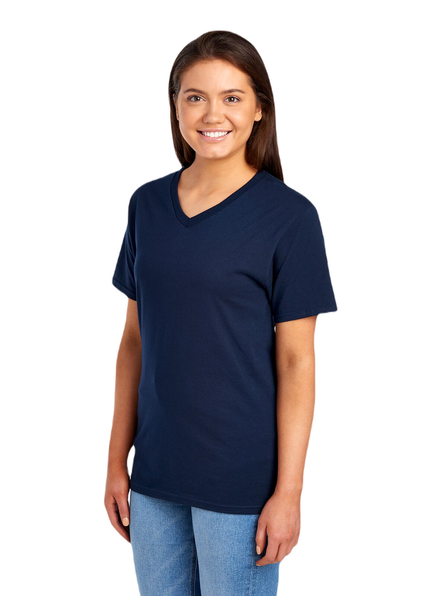 Unisex HD Cotton™ V-Neck T-Shirt - J Navy