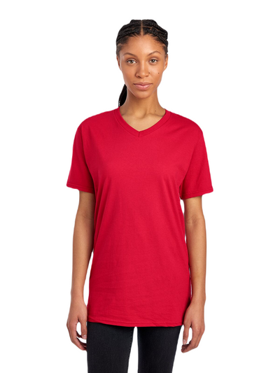 Unisex HD Cotton™ V-Neck T-Shirt - True Red