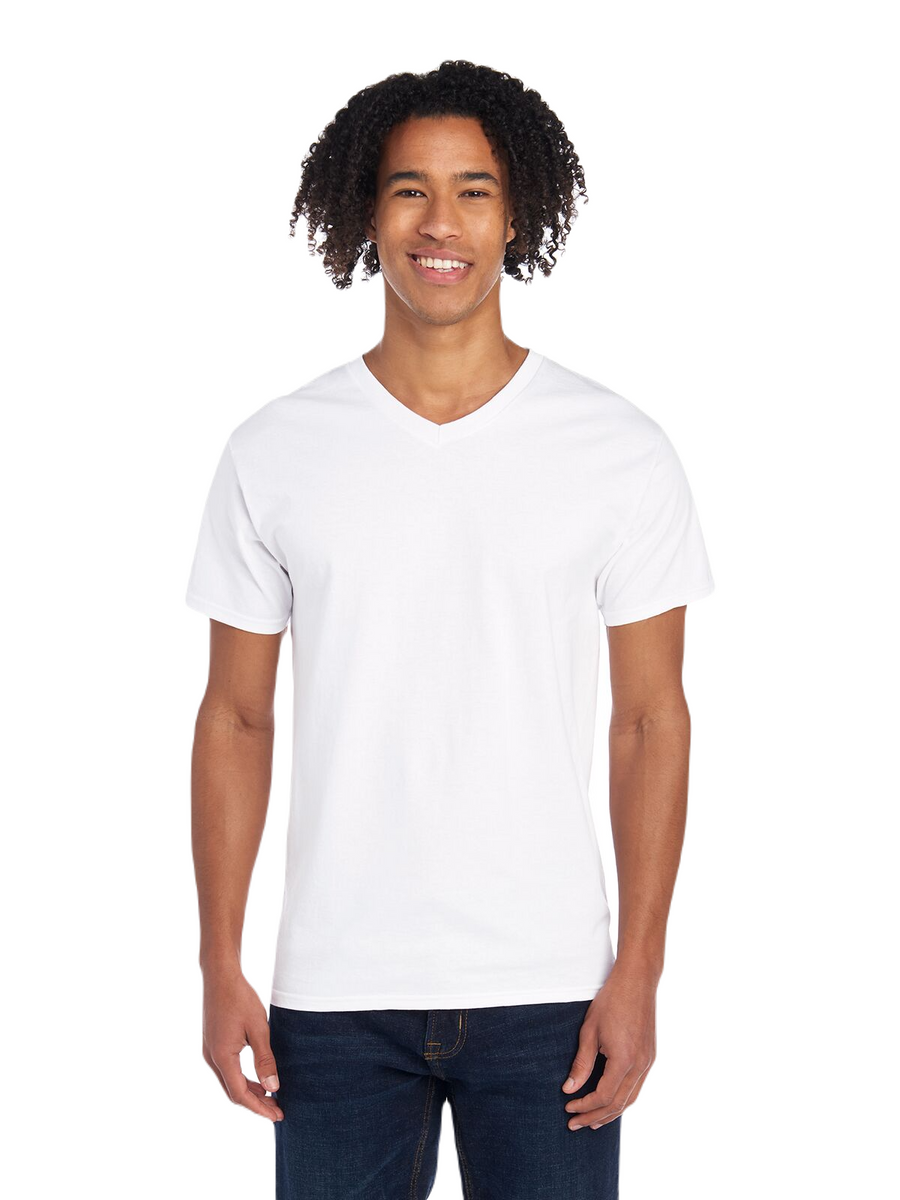 Unisex HD Cotton™ V-Neck T-Shirt - White